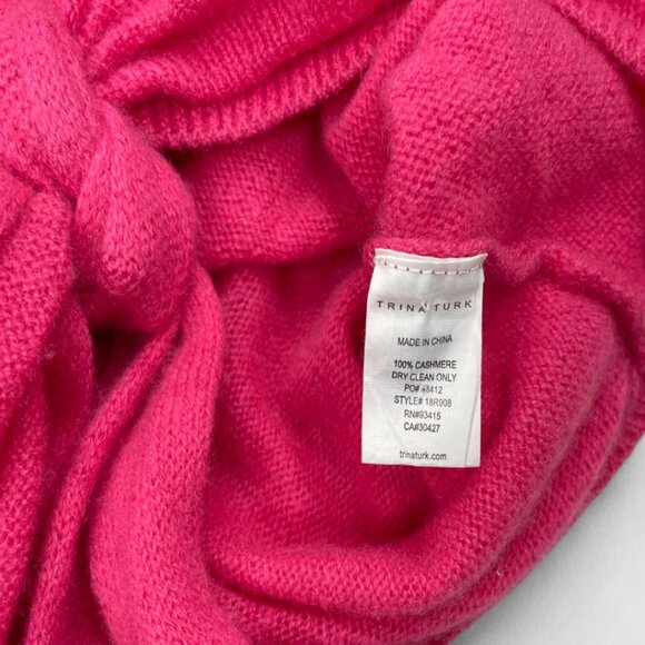 Trina Turk Women's Cashmere Sweater Wrap Sleeves One Size Pink - Picture 9 of 10